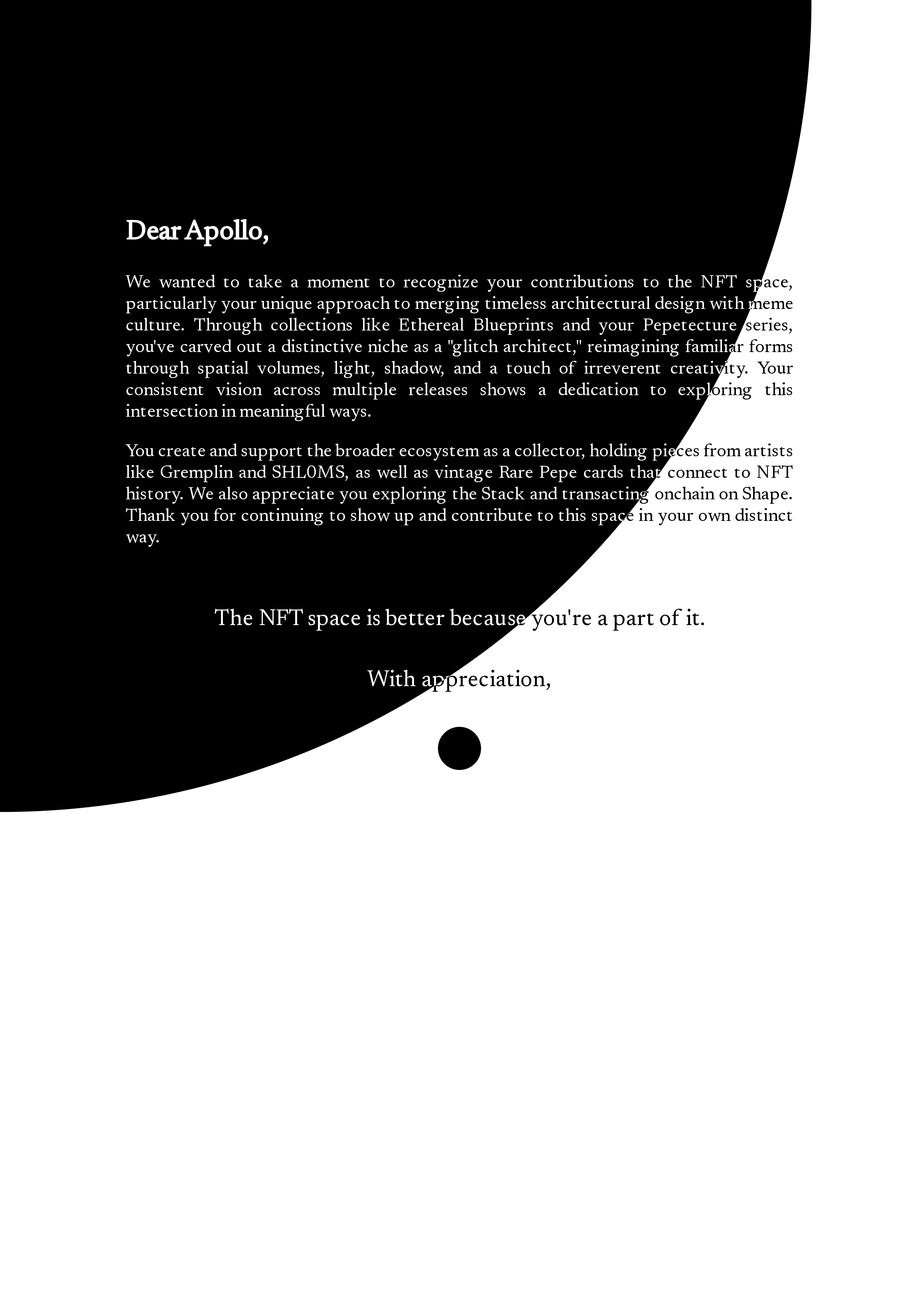 Dear Apollo