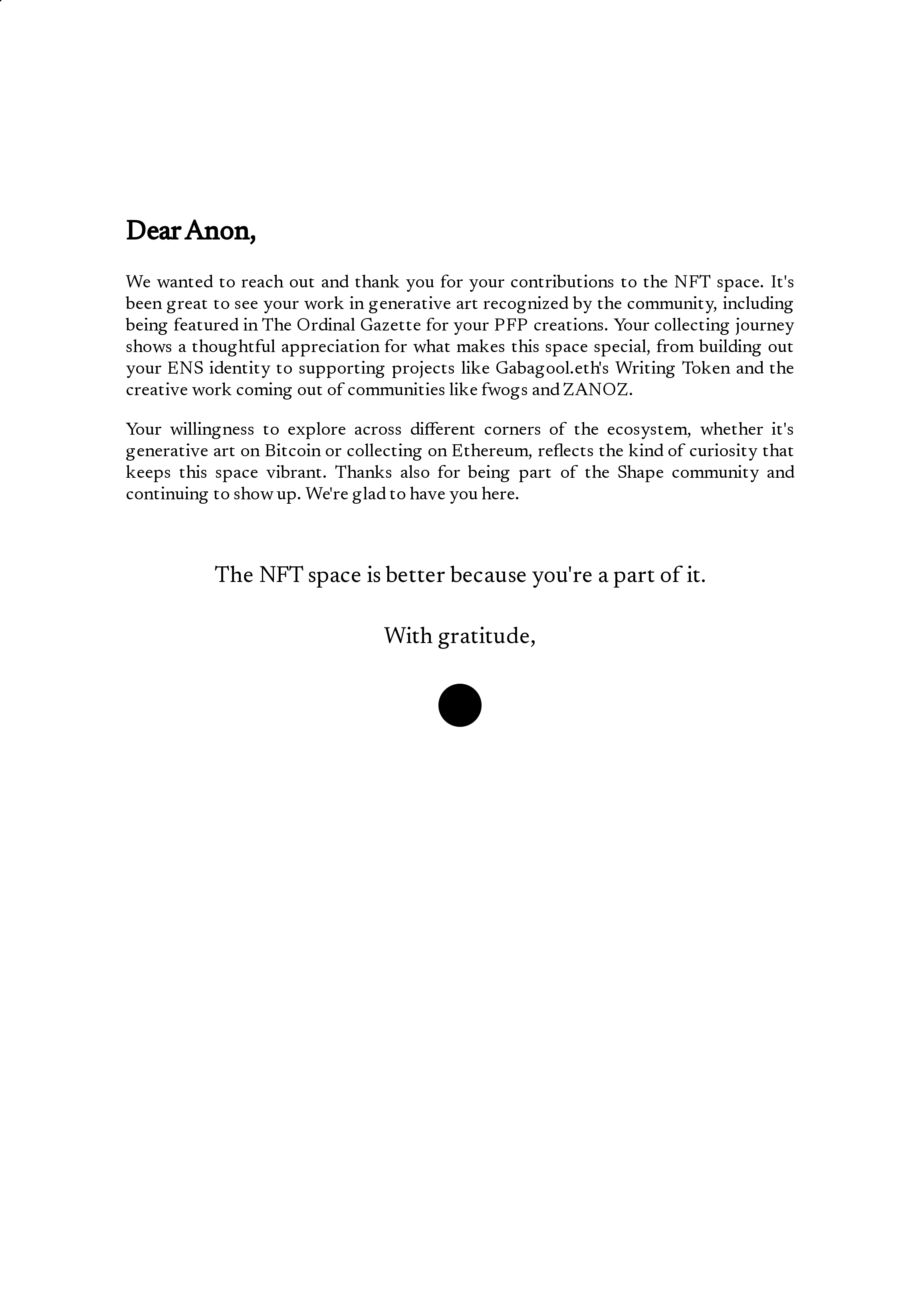 Dear Anon