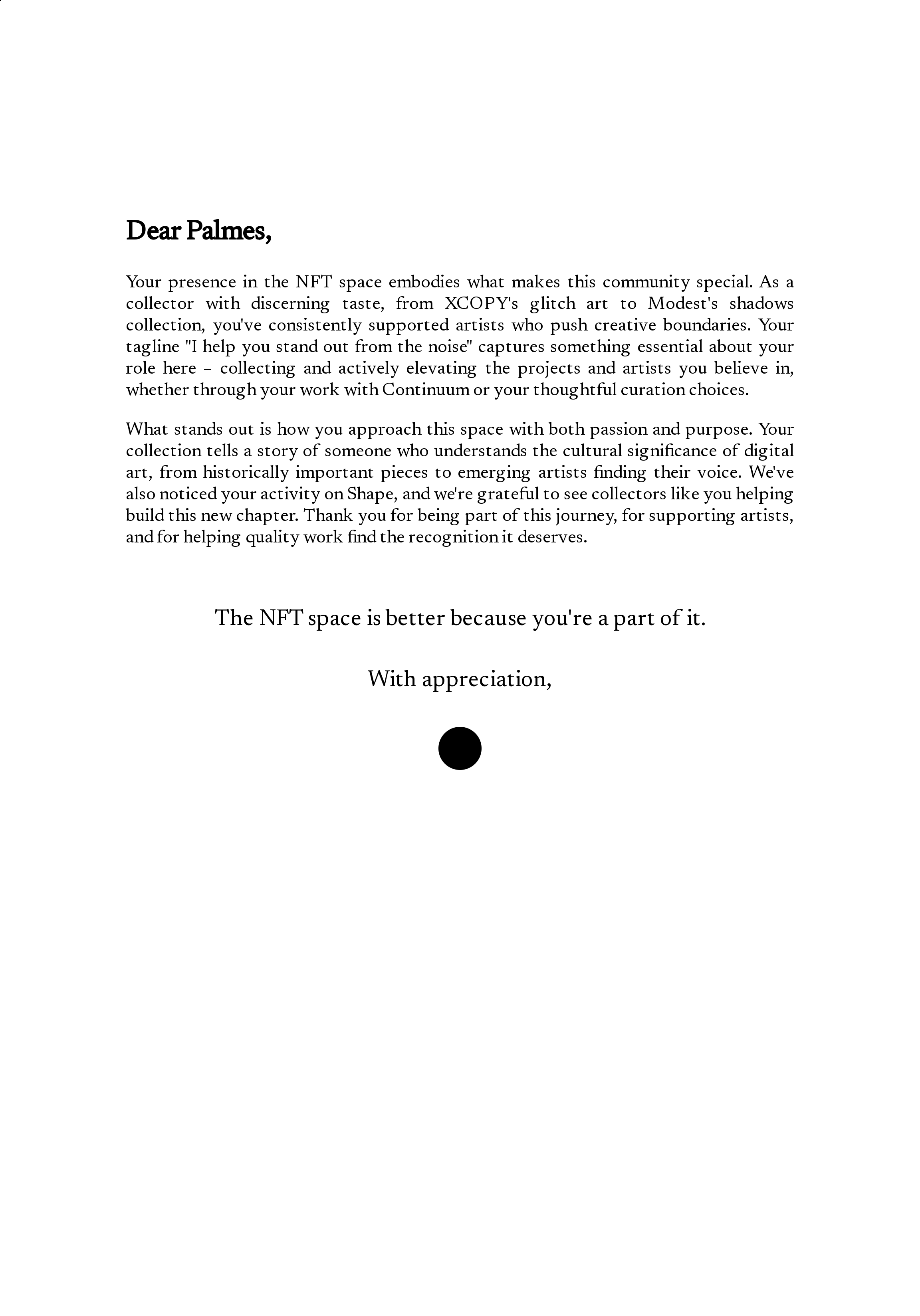Dear Palmes