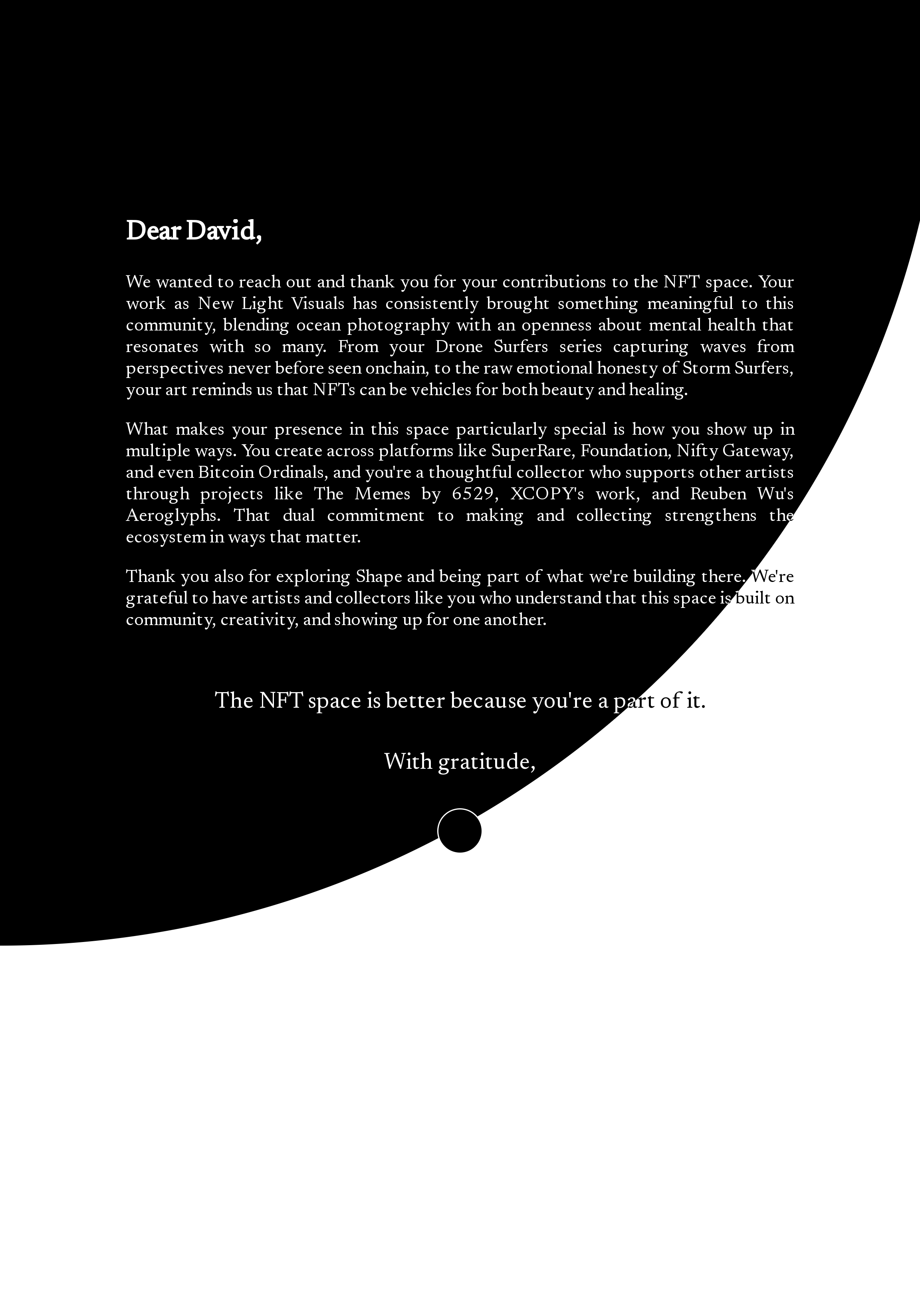 Dear David