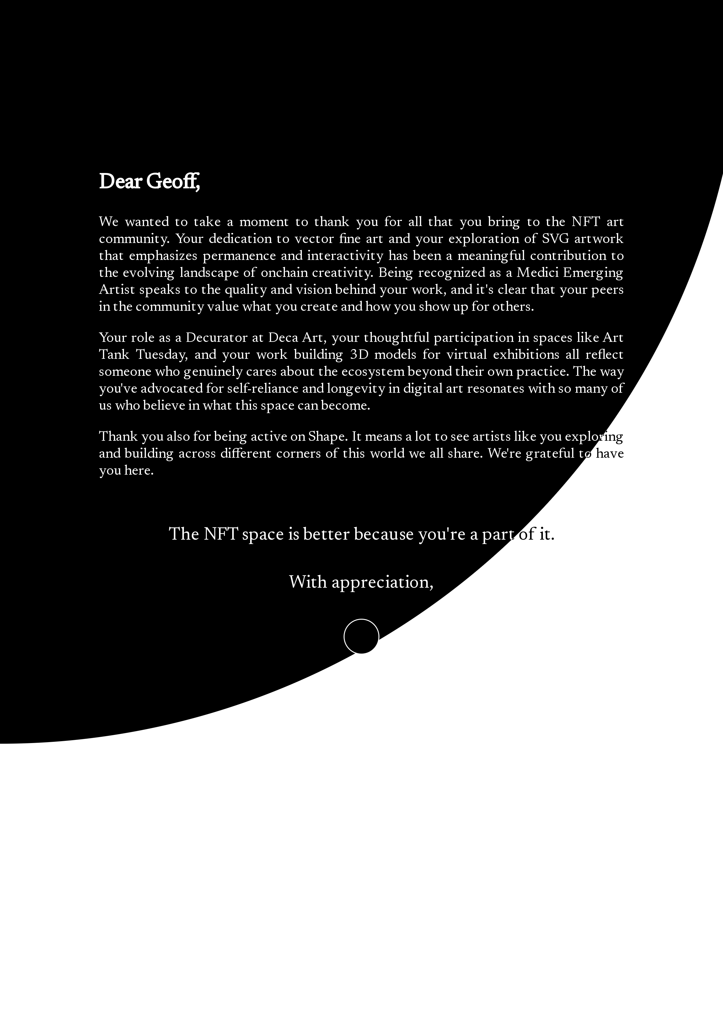 Dear Geoff