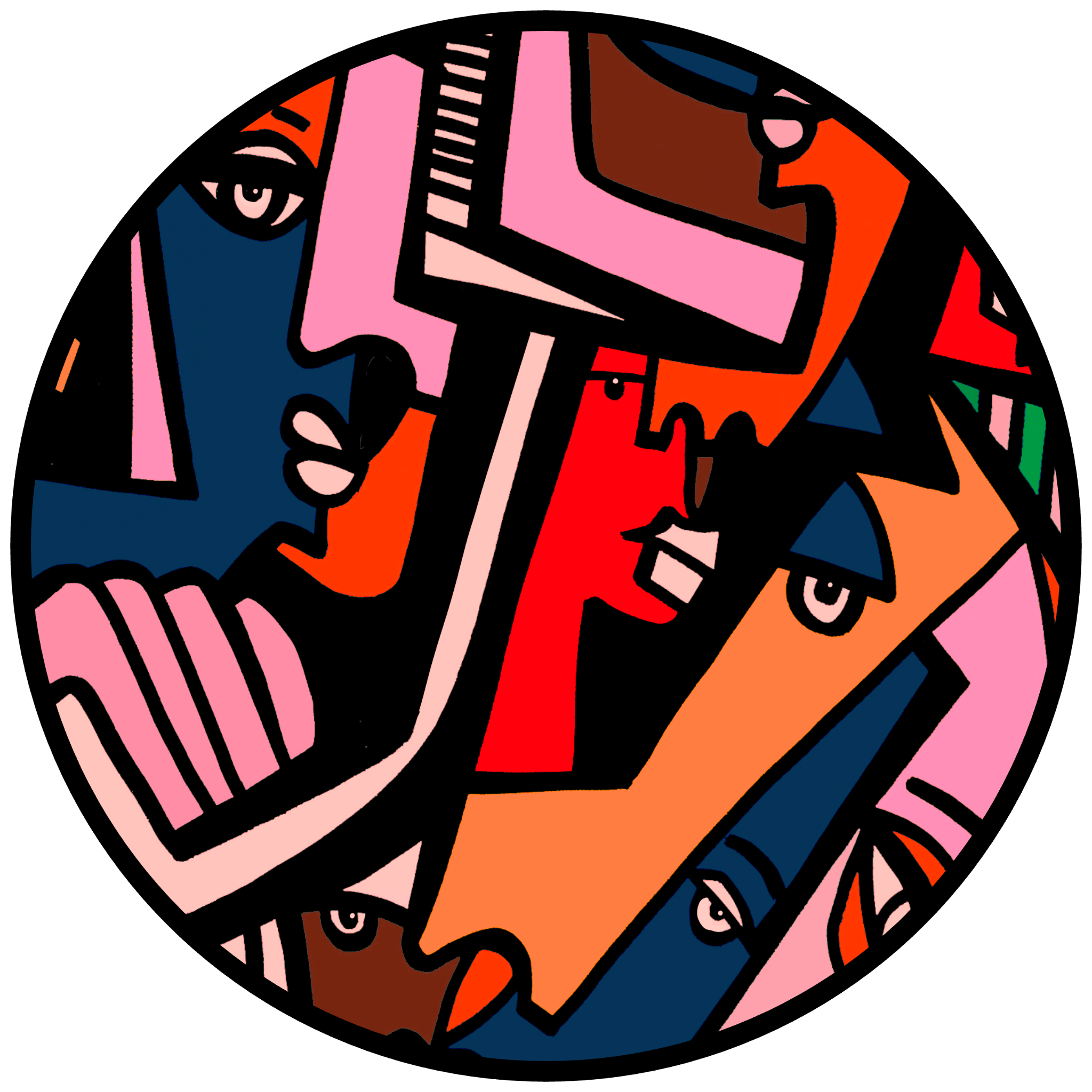 Cubist Circle 68