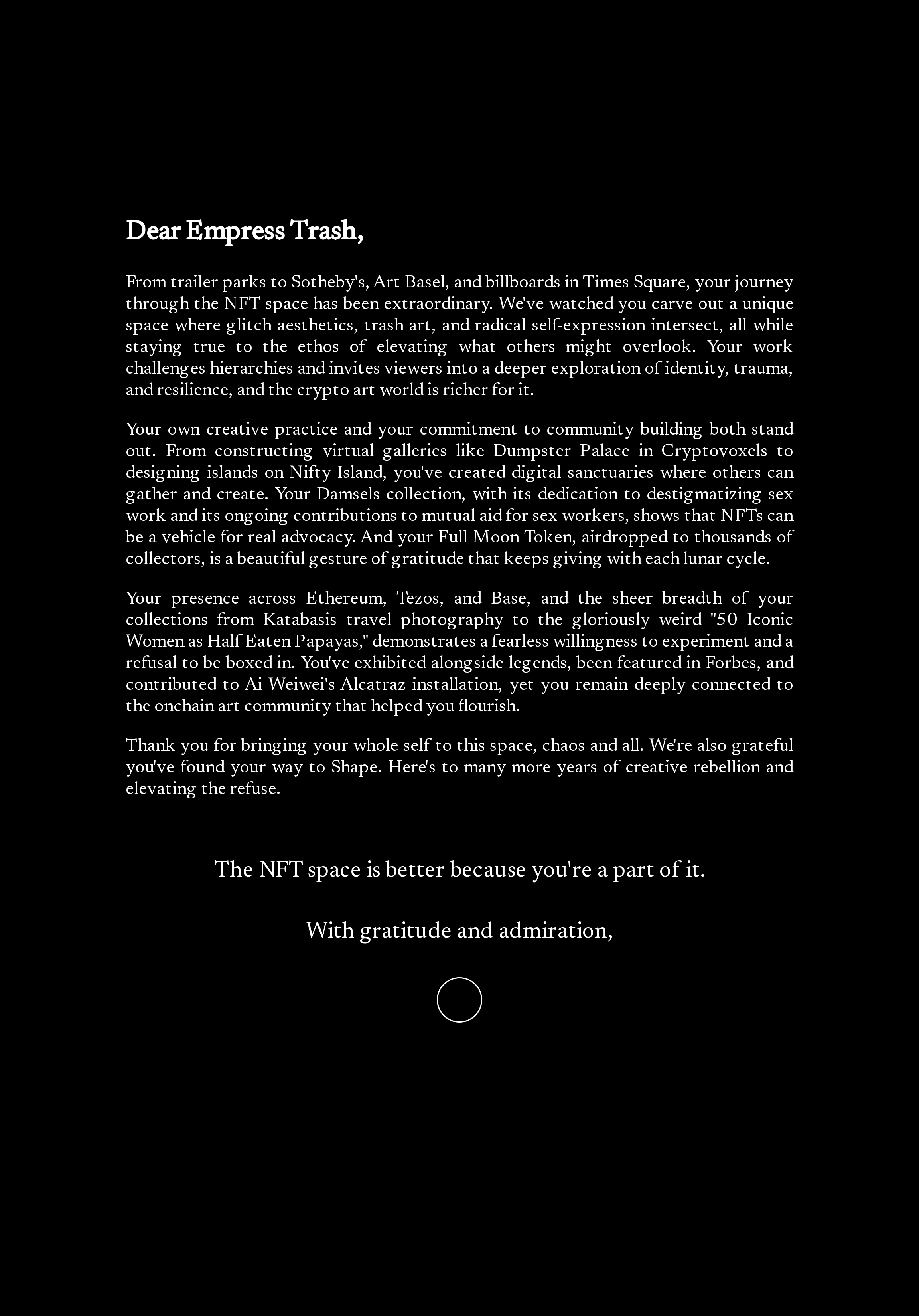 Dear Empress Trash