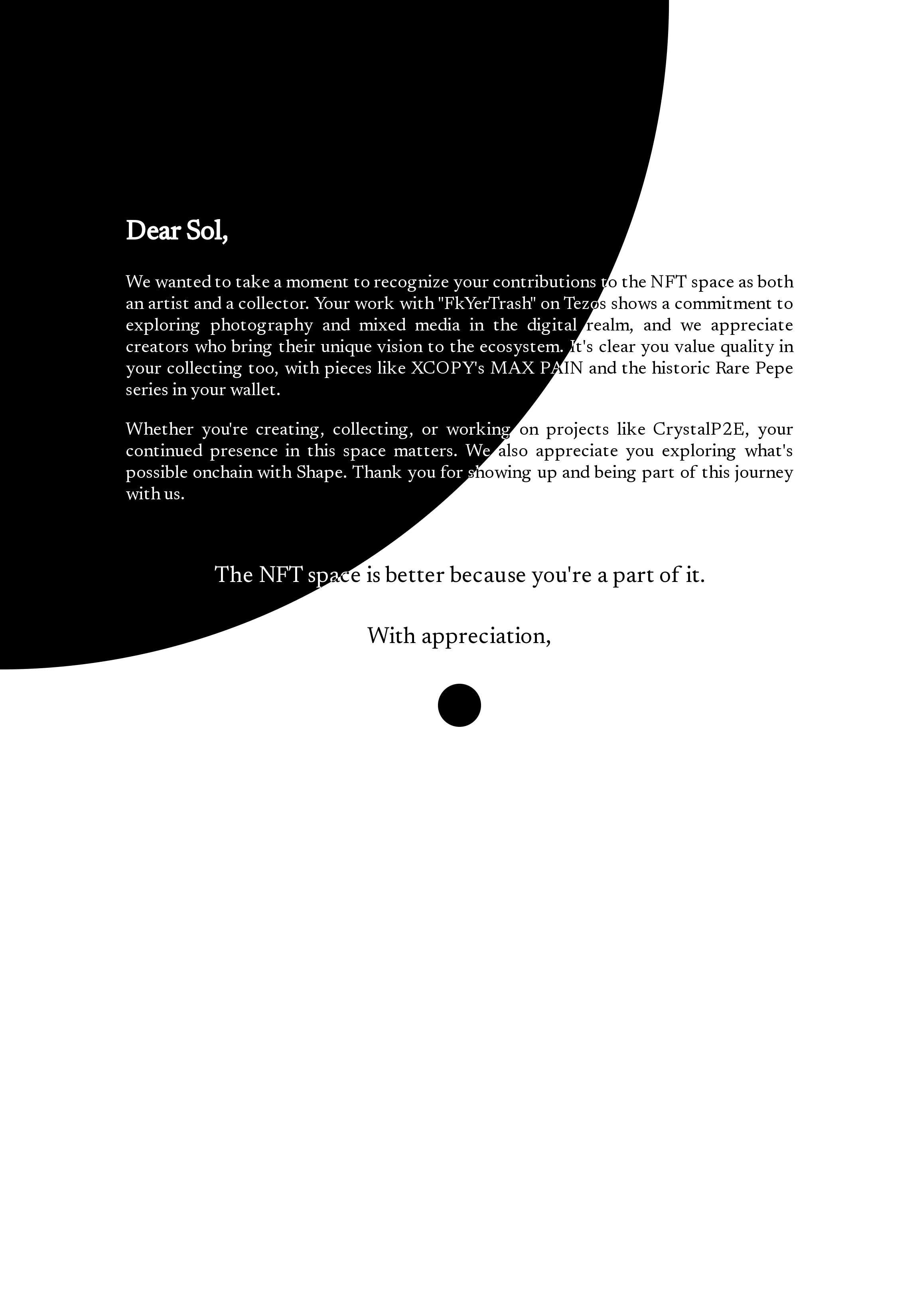 Dear Sol